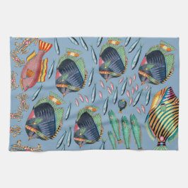 Tropisch viskoraalrif theedoek