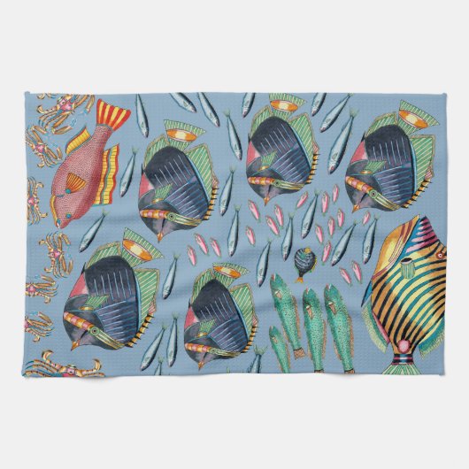 Tropisch viskoraalrif theedoek (Horizontaal)