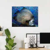 Tropisch vismozaïekPoster Poster (Thuiskantoor)