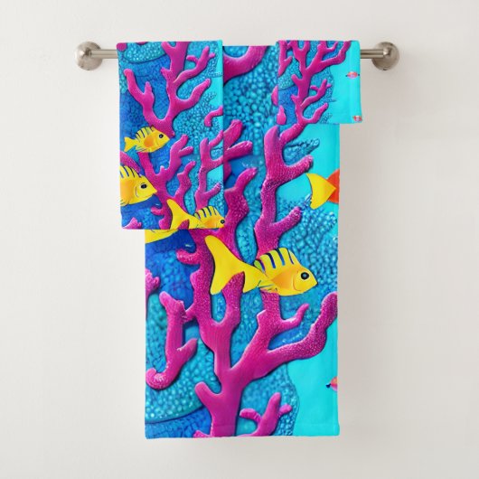 Tropisch visnaadloos patroon bad handdoek (Insitu)