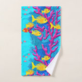 Tropisch visnaadloos patroon bad handdoek (Handdoek)