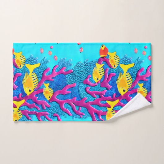 Tropisch visnaadloos patroon bad handdoek (Handdoek)