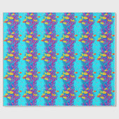 Tropisch visnaadloos patroon cadeaupapier (Vlak)