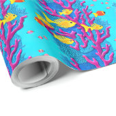 Tropisch visnaadloos patroon cadeaupapier (Rol Hoek)