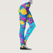 Tropisch visnaadloos patroon leggings (Rechts)