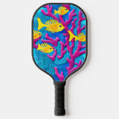 Tropisch visnaadloos patroon pickleball paddle (Voorkant)