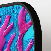 Tropisch visnaadloos patroon pickleball paddle (Links Detail)