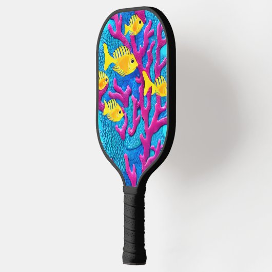 Tropisch visnaadloos patroon pickleball paddle (Links)