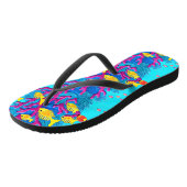 Tropisch visnaadloos patroon teenslippers (Schuin)