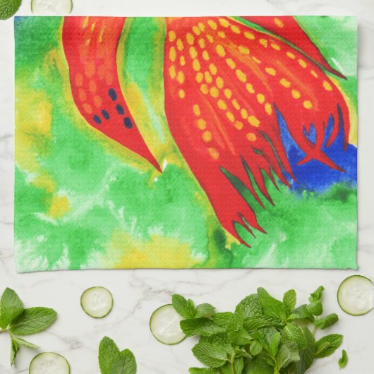 Tropisch visontwerp keuken/handdoek theedoek (Gevouwen)