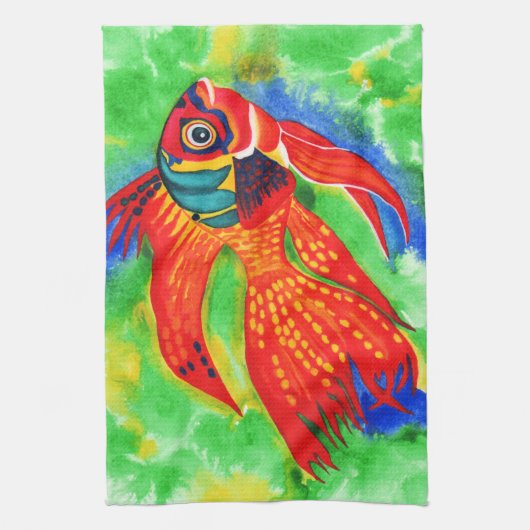 Tropisch visontwerp keuken/handdoek theedoek (Verticaal)