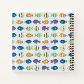 Tropisch vispatroon 8,5-inch x 8,5-inch spiraalvor notitieboek (Achterkant)