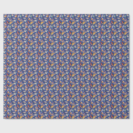 Tropisch vispatroon cadeaupapier (Vlak)