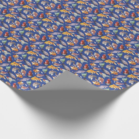 Tropisch vispatroon cadeaupapier (Hoek)