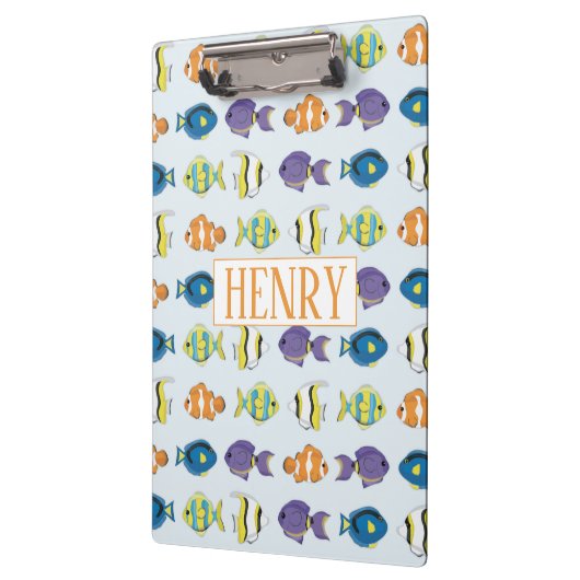 Tropisch vispatroonklembord klembord (Links)