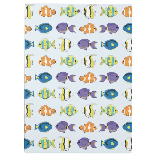 Tropisch vispatroonklembord klembord (Achterkant)