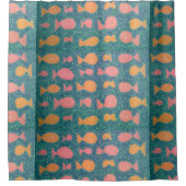 Tropisch visschilderende patroongordijn douchegordijn (Voorkant)