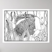 Tropisch vissenafscheidingsblad DIY Coloring Poste Poster (Voorkant)