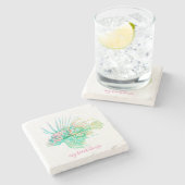 Tropisch vissengesteente Onderzetter (Zijkant)