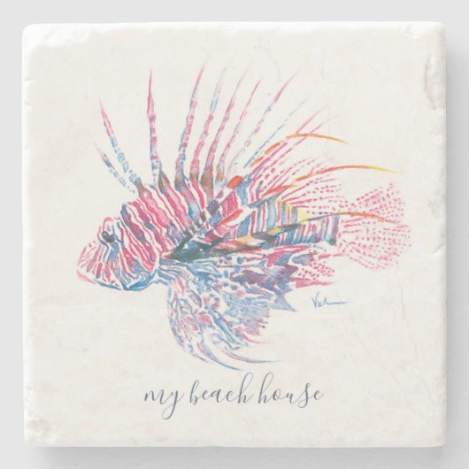 Tropisch vissengesteente Onderzetter (Voorkant)