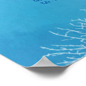 Tropisch visstrand bruiloft zeegaand poster (Hoek)