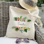 Tropisch vlam Floral Bridesmaid Personeelsformatie Tote Bag<br><div class="desc">Als u op "Deze sjabloon personaliseren" klikt,  kunt u deze nog verder aanpassen. U kunt de lettertypegrootte,  de lettertypekleur en nog veel meer wijzigen! Bekijk in onze winkel 1000  overeenkomende objecten:)</div>