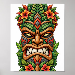 Tropisch Vlam Masker Poster