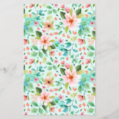 Tropisch vlamstrand vrijgezellenfeest flyer (Achterkant)