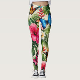 Tropisch Vlinderpatroon Leggings