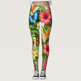 Tropisch Vlinderpatroon Leggings