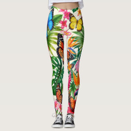 Tropisch Vlinderpatroon Leggings
