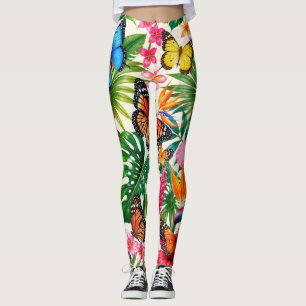 Tropisch Vlinderpatroon Leggings