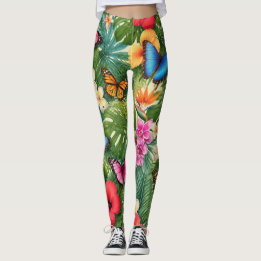 Tropisch Vlinderpatroon Leggings