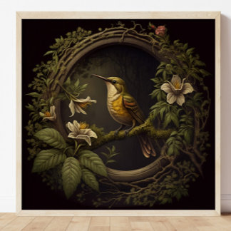 Tropisch Vogel en Bloemen Perfect Poster