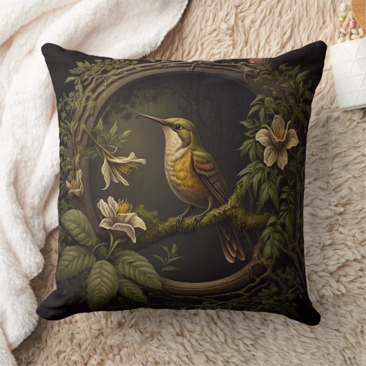 Tropisch Vogel- en Bloemkussen Kussen (Deken)