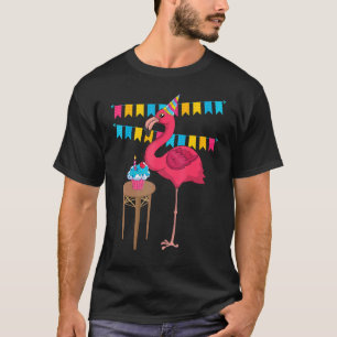 Tropisch vogelfeest Dierenroze flamingo T-shirt