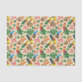 Tropisch vogelkleurig flessenpatroon tissuepapier (Voorkant)