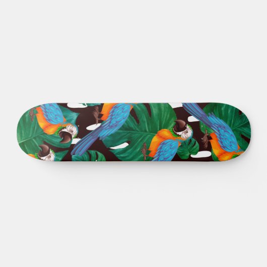 Tropisch vogelpatroon persoonlijk skateboard (Horizontaal)