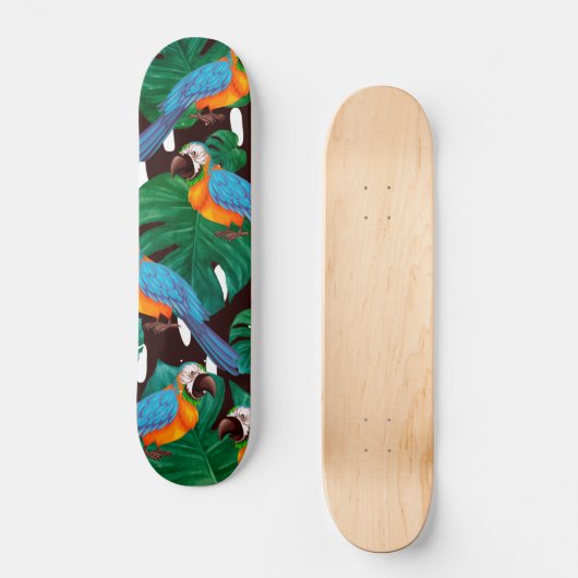 Tropisch vogelpatroon persoonlijk skateboard (Voorkant)