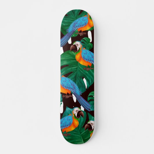 Tropisch vogelpatroon persoonlijk skateboard (Voorkant)