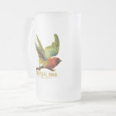 Tropisch vogelstempel  Cigar Brand Stamp Matglas Bierpul (Voorkant links)