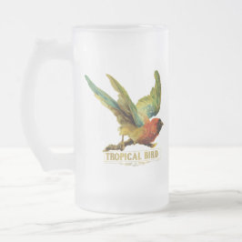 Tropisch vogelstempel  Cigar Brand Stamp Matglas Bierpul