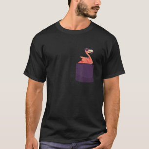 Tropisch vogelzakje Roze flamingo T-shirt