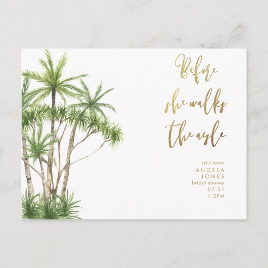 Tropisch voor ze het Vrijgezellenfeest van Aisle l Briefkaart (Voorkant)