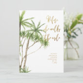 Tropisch voor ze het Vrijgezellenfeest van Aisle l Kaart (Staand voorkant)