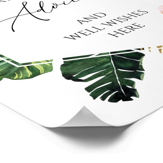 Tropisch Vrijgezellenfeest advies en goede wensen Poster (Hoek)