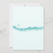 Tropisch Vrijgezellenfeest Aqua en Fuchsia Kaart (Achterkant)