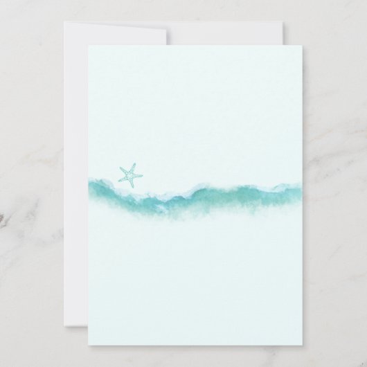 Tropisch Vrijgezellenfeest Aqua en Fuchsia Kaart (Achterkant)