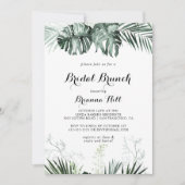 Tropisch Vrijgezellenfeest Bridal Brunch Kaart (Voorkant)