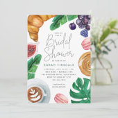 Tropisch Vrijgezellenfeest Brunch Kaart (Staand voorkant)